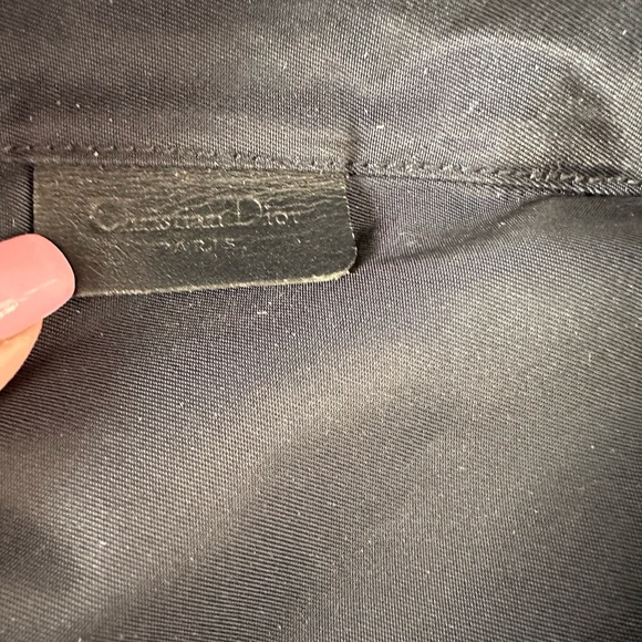 AUTH DIOR/ChristianDior CD Saddle Bag Navy Trotter Jacquard - Picture 7 of 8